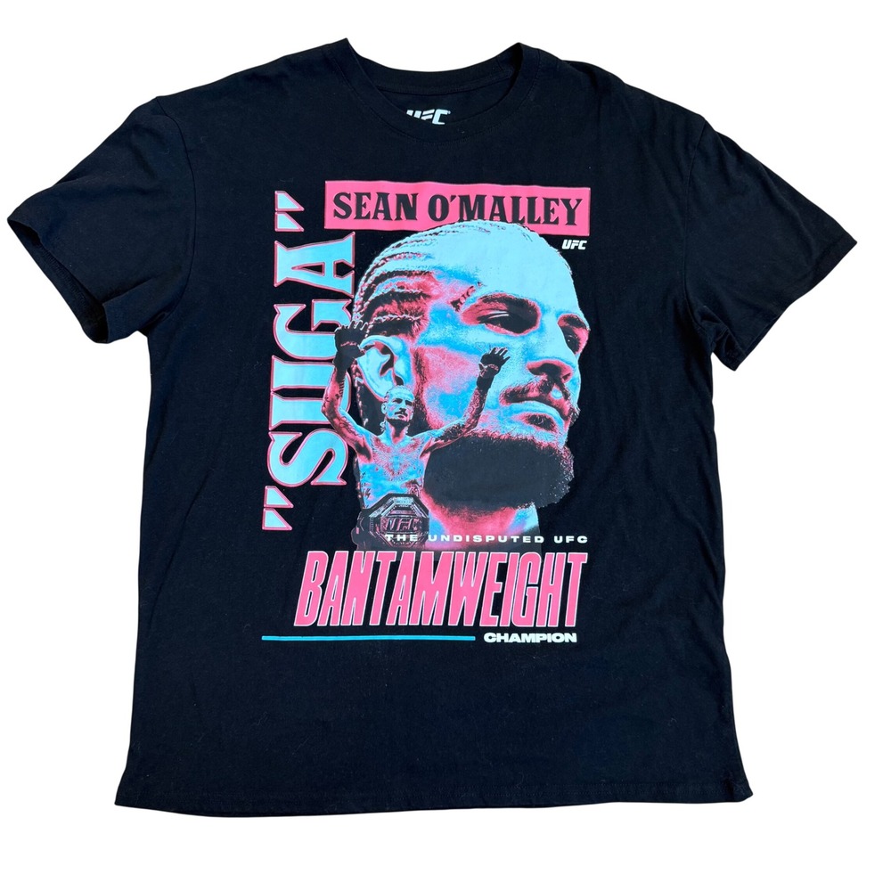 UFC Sean OMalley "Suga" Bantamweight Champion Black T‎ Shirt Mens Size XL